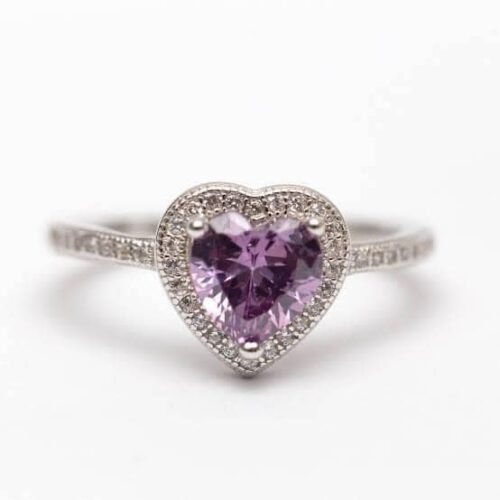 خاتم البنادورة فص موڤ-Pandora ring Purple heart