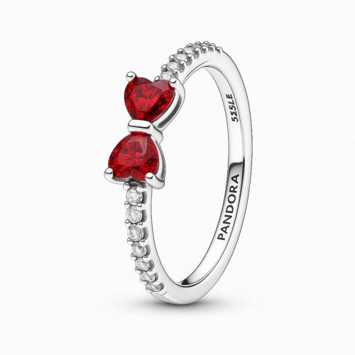 خاتم بنادورا فيونكه أحمر – Panadora red bow ring