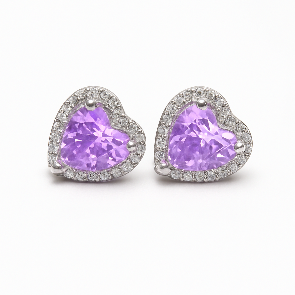 حلق البنادورة فص موف-Pandora ring purple heart