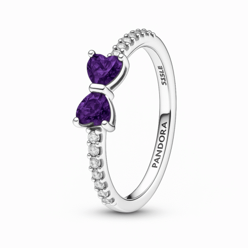 خاتم بنادورا فيونكه موف – Panadora purple bow ring
