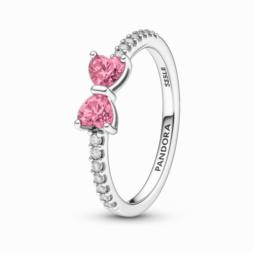 خاتم بنادورا فيونكه بينك – Panadora pink bow ring