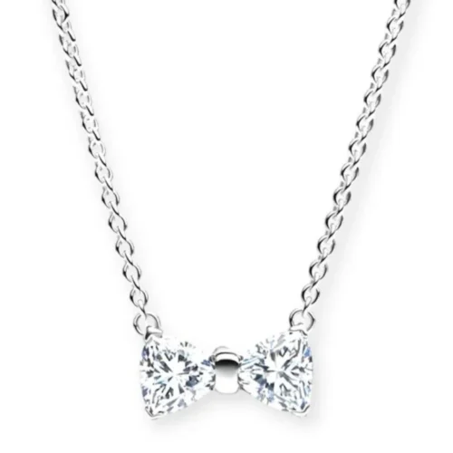 سلسله الفيونكه أبيض – White bow necklace