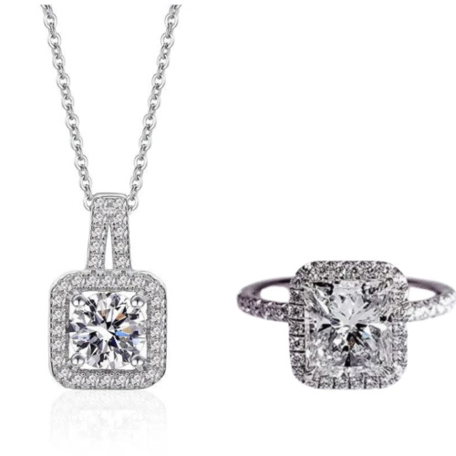 طقم الالماس Diamond necklace and ring