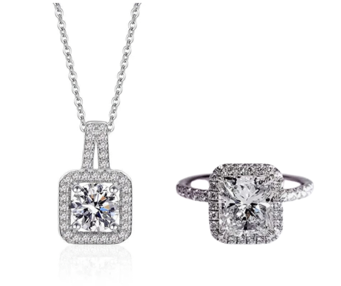 طقم الالماس Diamond necklace and ring