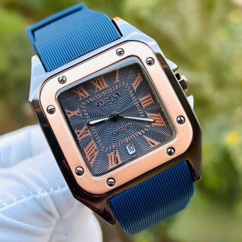 ساعه كارتير ازرق*نحاسي