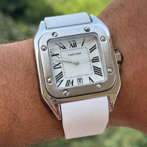 ساعه كارتير ابيض*سيلفر