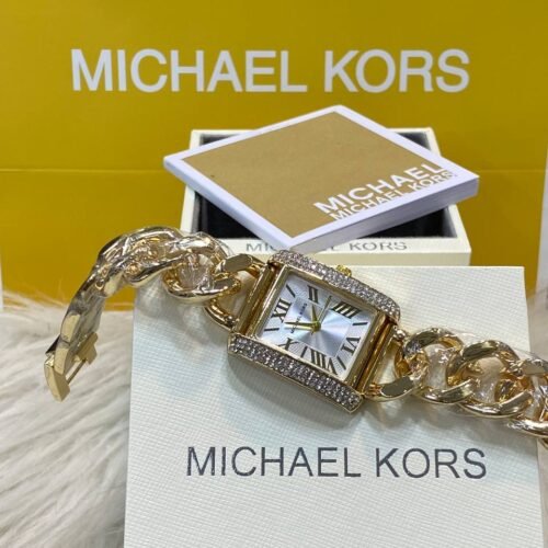 ساعةMICHAELKORS حريمي جولد*مينا أبيض