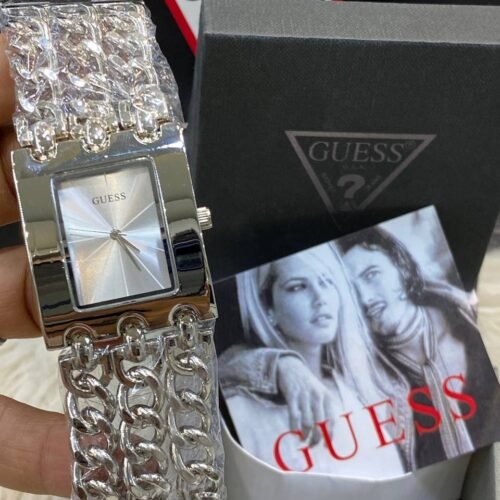 ساعةGUESS حريمي  سيلفر* مينا فضي