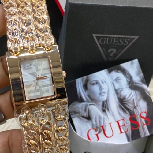 ساعةGUESS حريمي روز جولد*مينا فضي