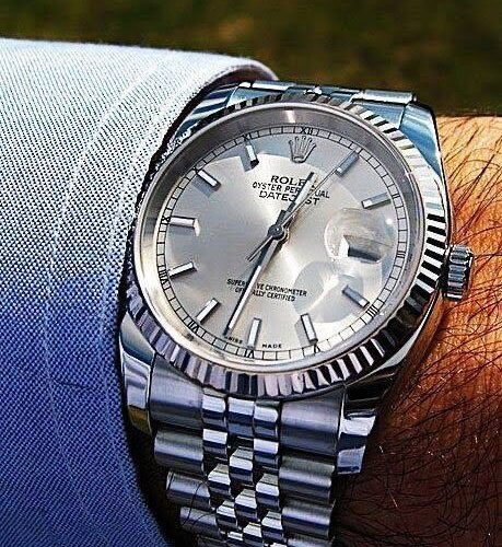 ساعه رولكس رجالي – سيلفر  شيك
