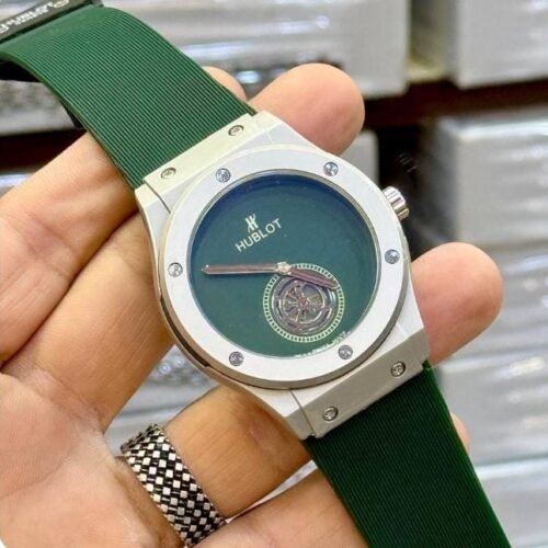 ساعات هوبلت رجالي – اخضر×سيلفر
