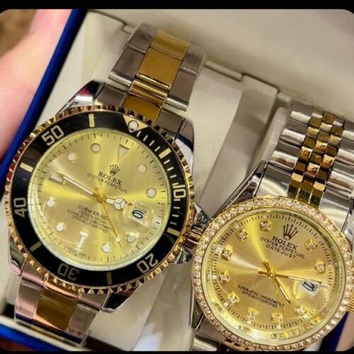 ساعات رولكس رجالي وحريمي – سيلفر.جولد (نسخة)