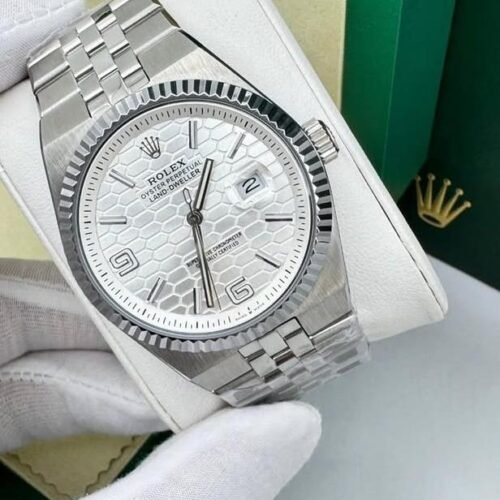 ساعه رولكس رجالي – خليه النحل سيلفر