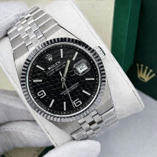 ساعه رولكس رجالي – خليه النحل أسود