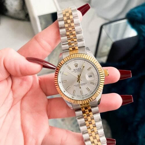 ساعه رولكس رجالي – سيلفر× جولد