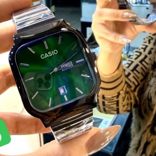 ساعه كاسيو رجالي – اسود× أخضر