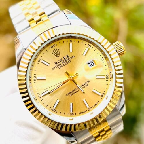 ساعه رولكس رجالي – سيلفر× جولد