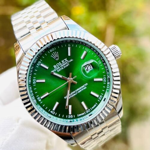 ساعه رولكس رجالي – سيلفر ×اخضر